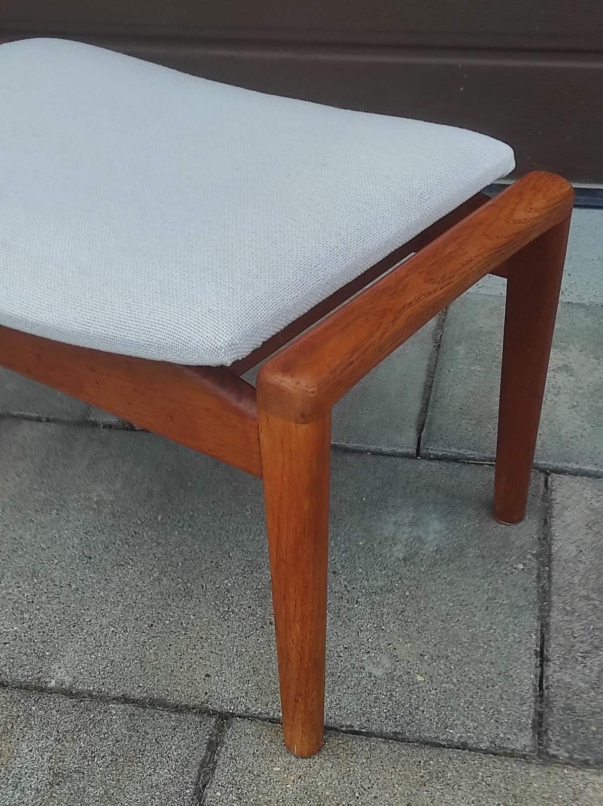 Danish Teak Stool 1950s For Sale 4