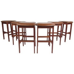 Danish Teak Stools by Korup Stolefabrik