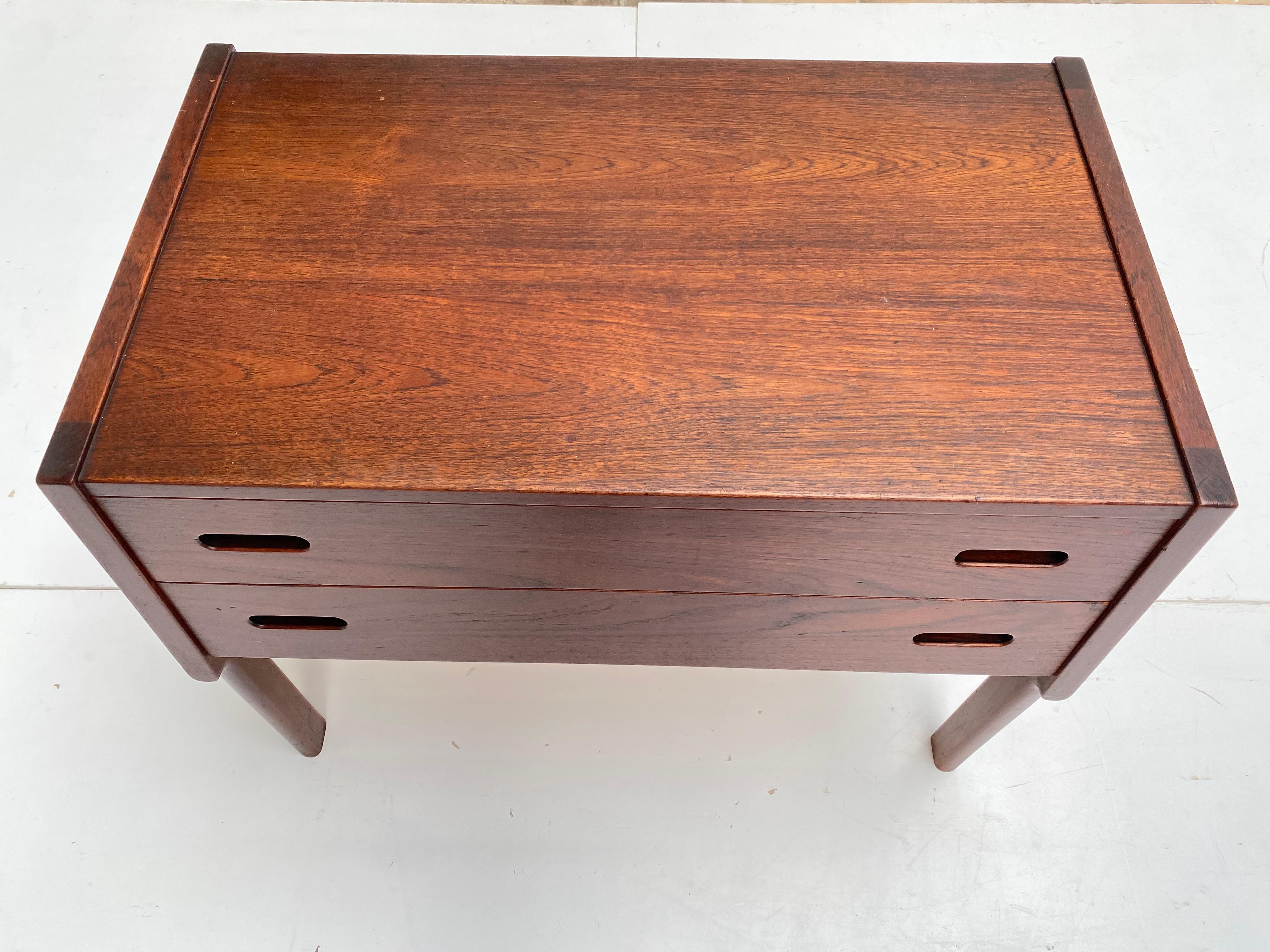 Danish Teak Storage / Sewing Cabinet 1960's For Sale 5