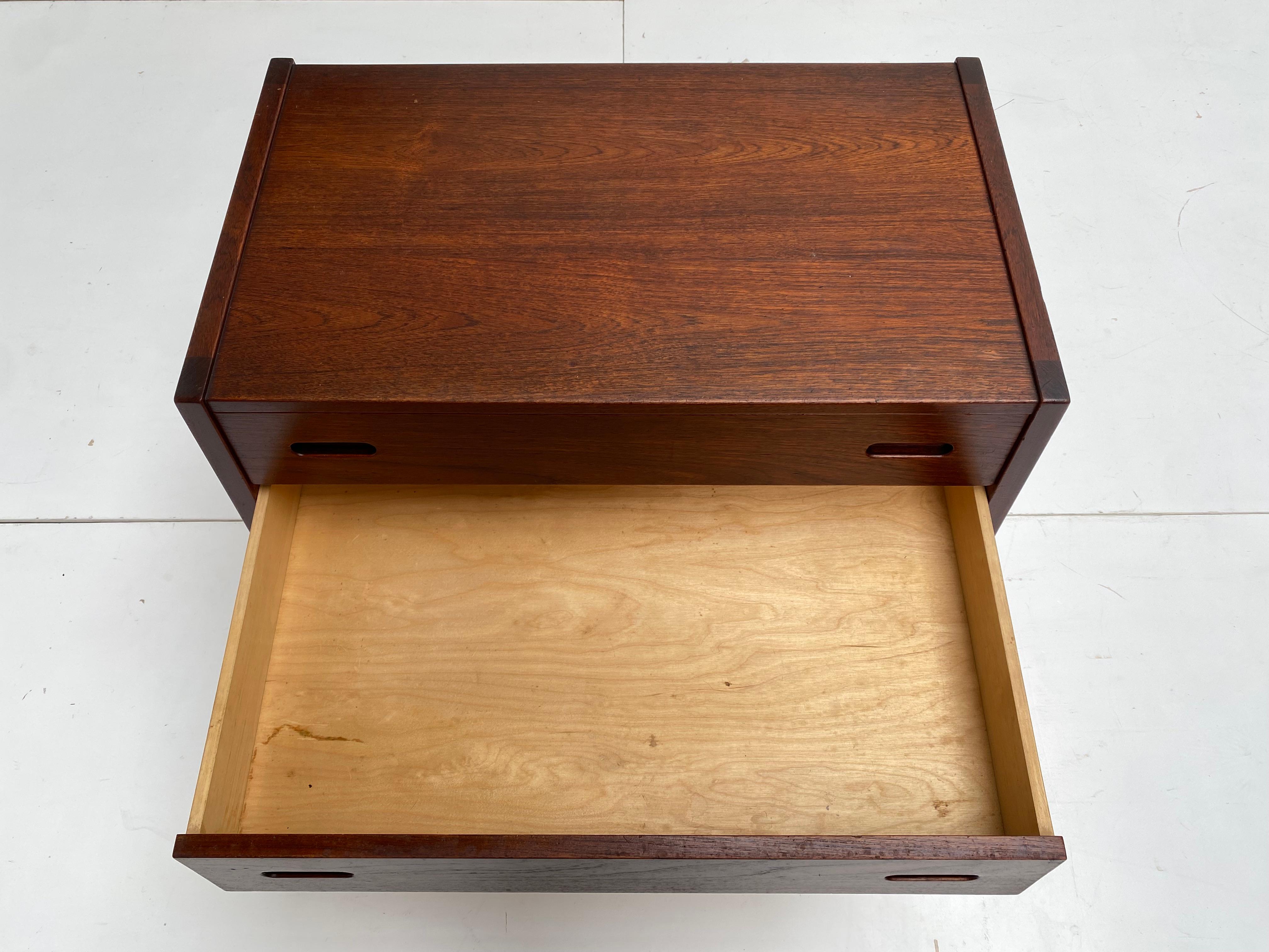 Danish Teak Storage / Sewing Cabinet 1960's For Sale 6