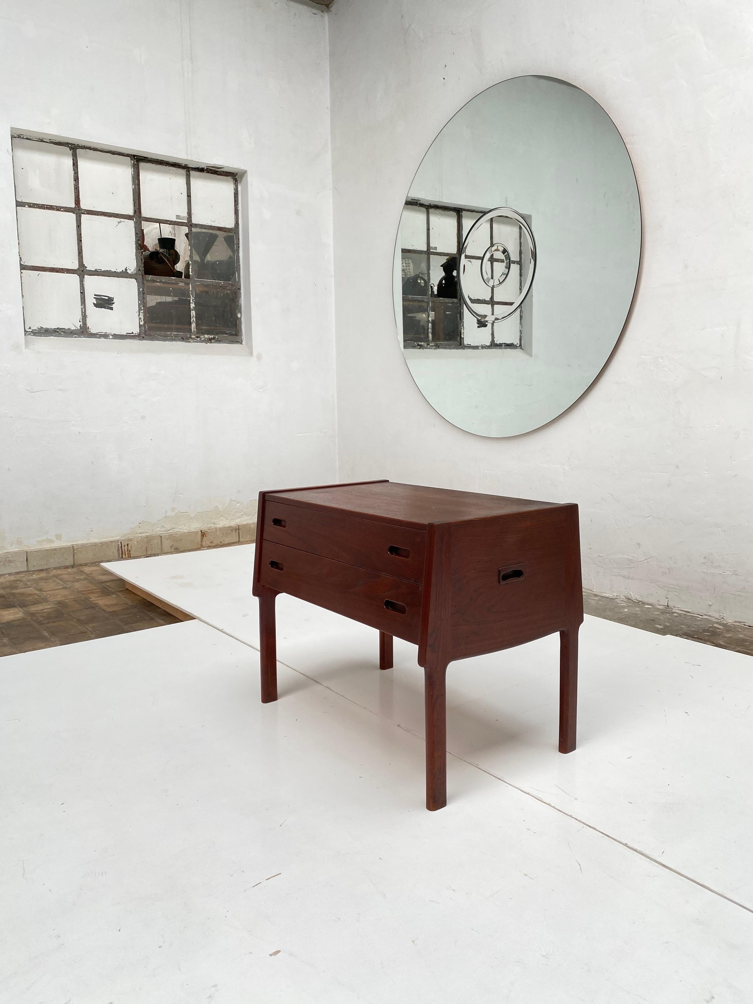 Danish Teak Storage / Sewing Cabinet 1960's For Sale 4