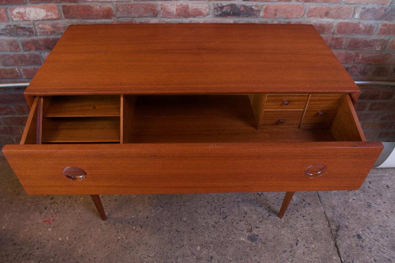 Danish Teak Student Desk / Vanity with Drop-Down Surface by Povl Dinesen 7