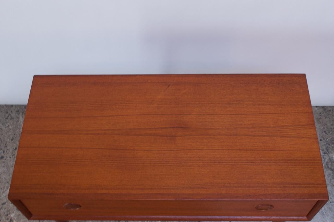 Danish Teak Student Desk / Vanity with Drop-Down Surface by Povl Dinesen 9