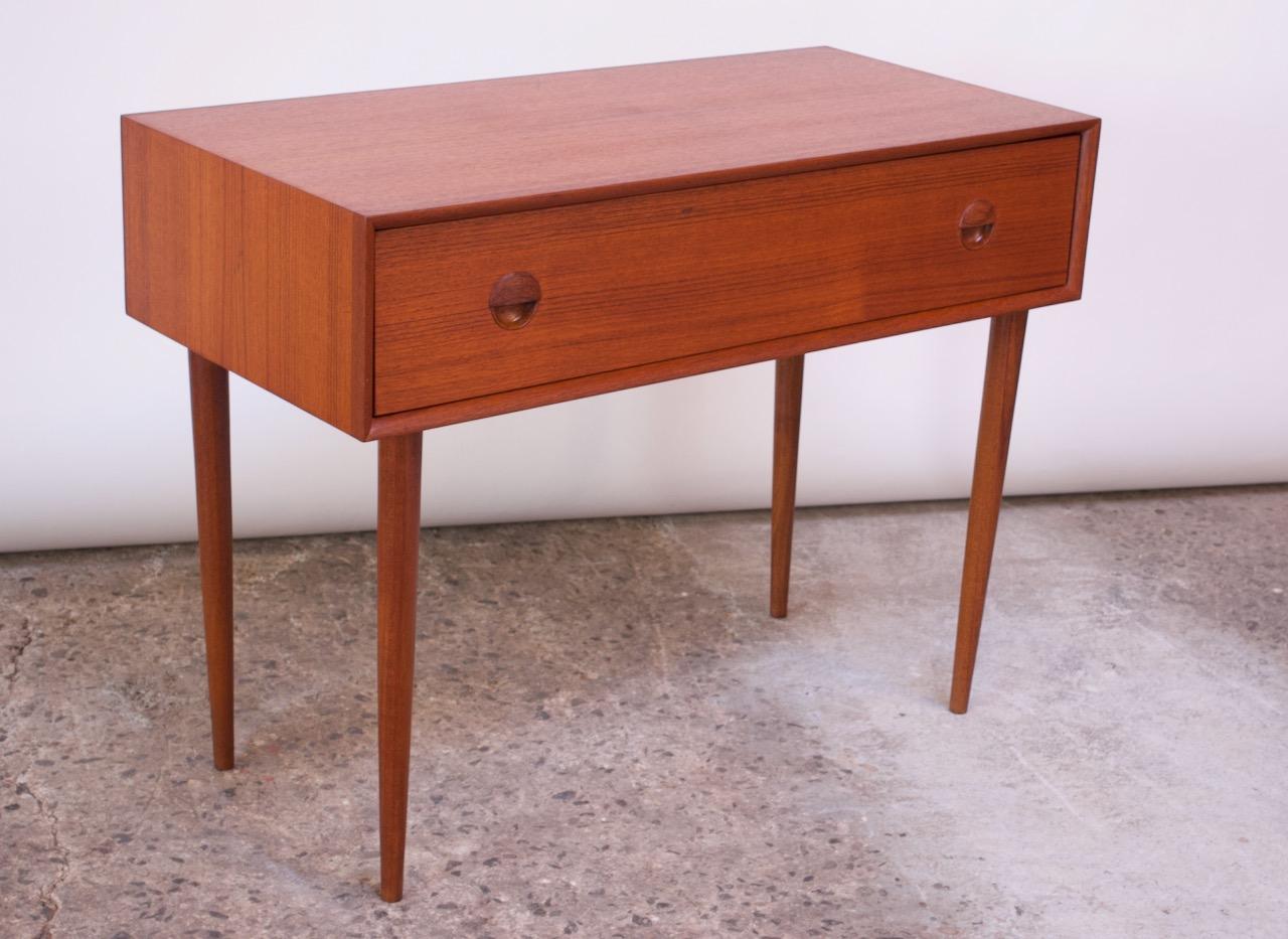 Danish Teak Student Desk / Vanity with Drop-Down Surface by Povl Dinesen 2