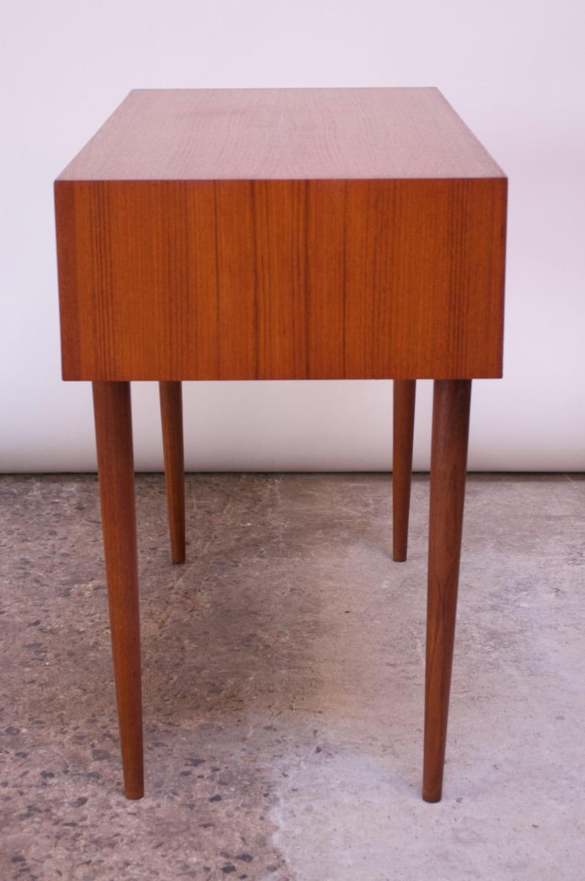 Danish Teak Student Desk / Vanity with Drop-Down Surface by Povl Dinesen 3