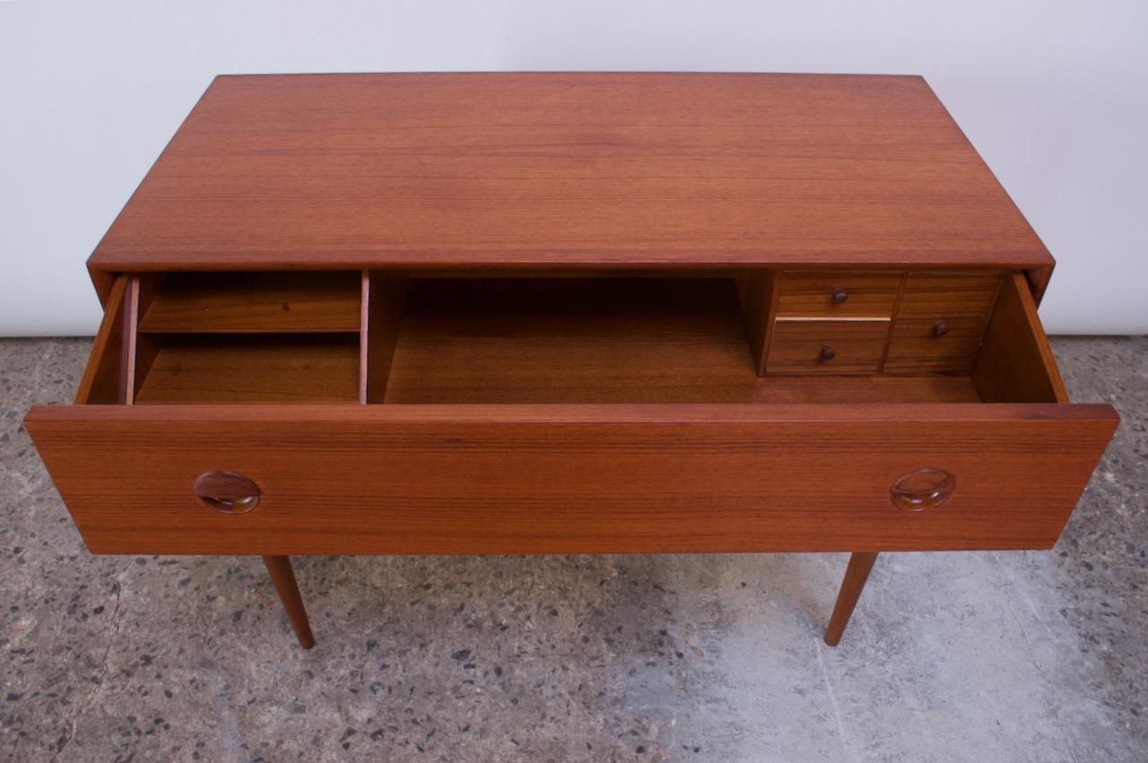 Danish Teak Student Desk / Vanity with Drop-Down Surface by Povl Dinesen 4