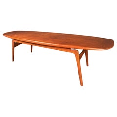 Danish Teak 'Surfboard' Coffee Table by Arne Hovmand Olsen for Mogens Kold