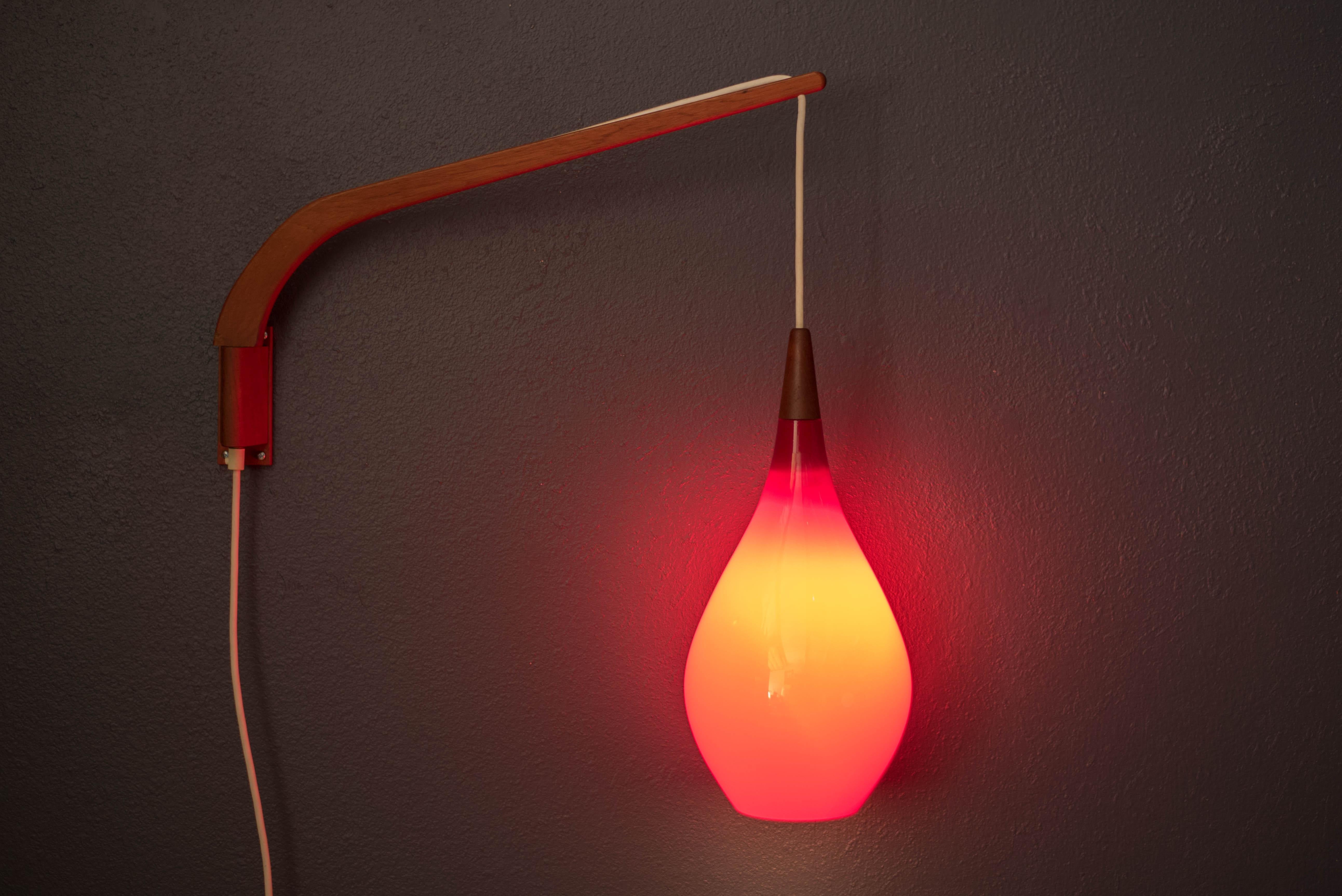 red pendant light