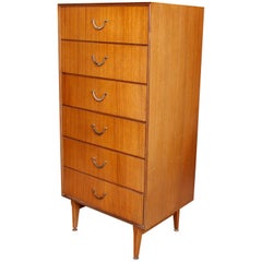 Vintage Danish Teak Tallboy Chest of Drawers