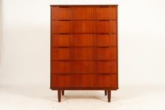Danish Teak Tallboy Dresser, 1960s