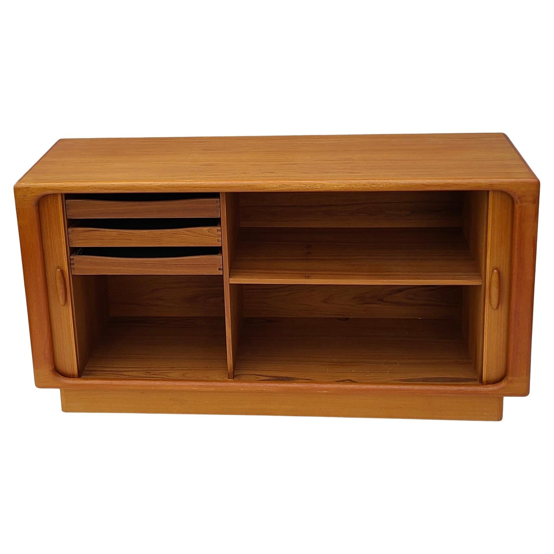 Danish Teak Tambour Cabinet by Dyrlund In Good Condition In Fraser, MI