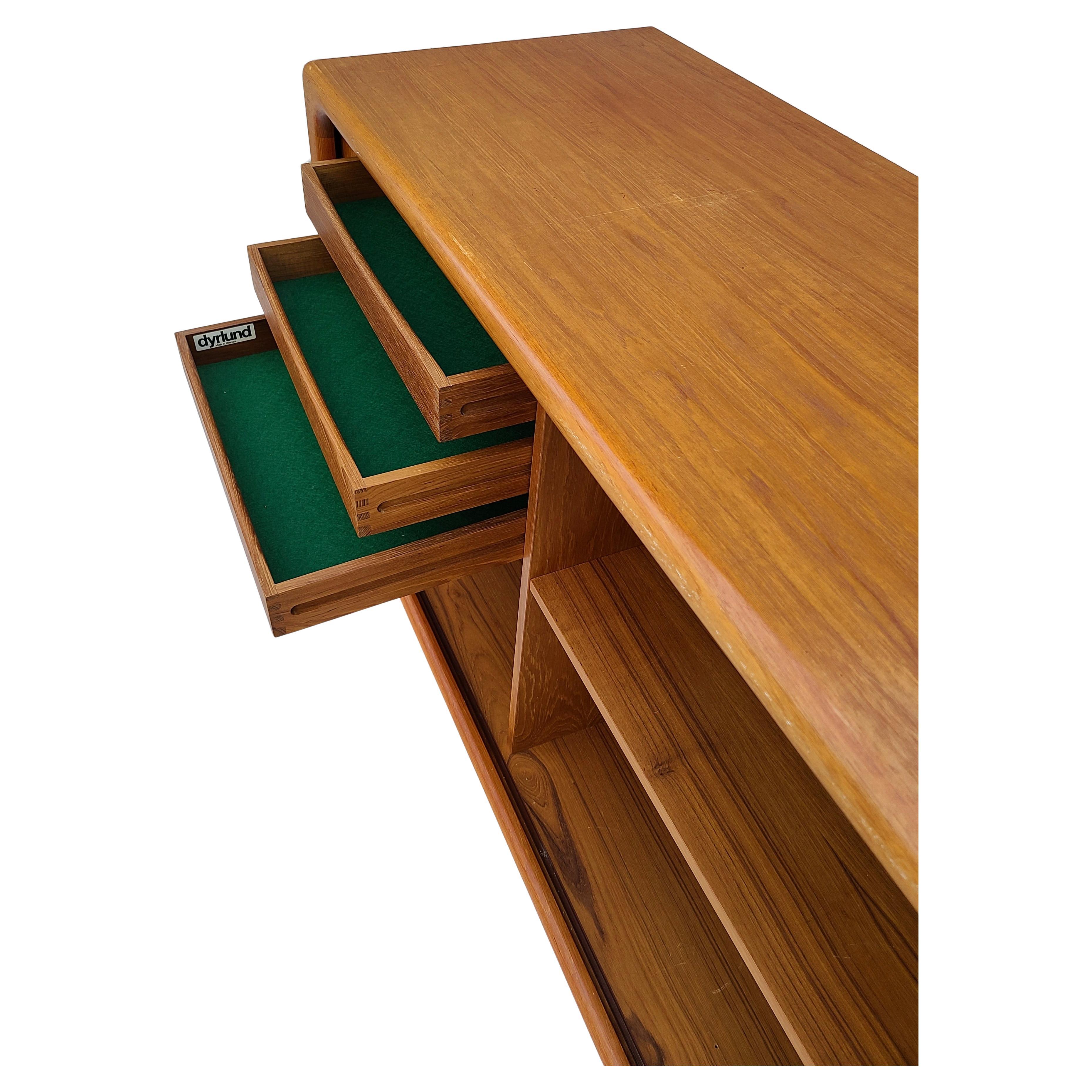 Late 20th Century Danish Teak Tambour Cabinet by Dyrlund