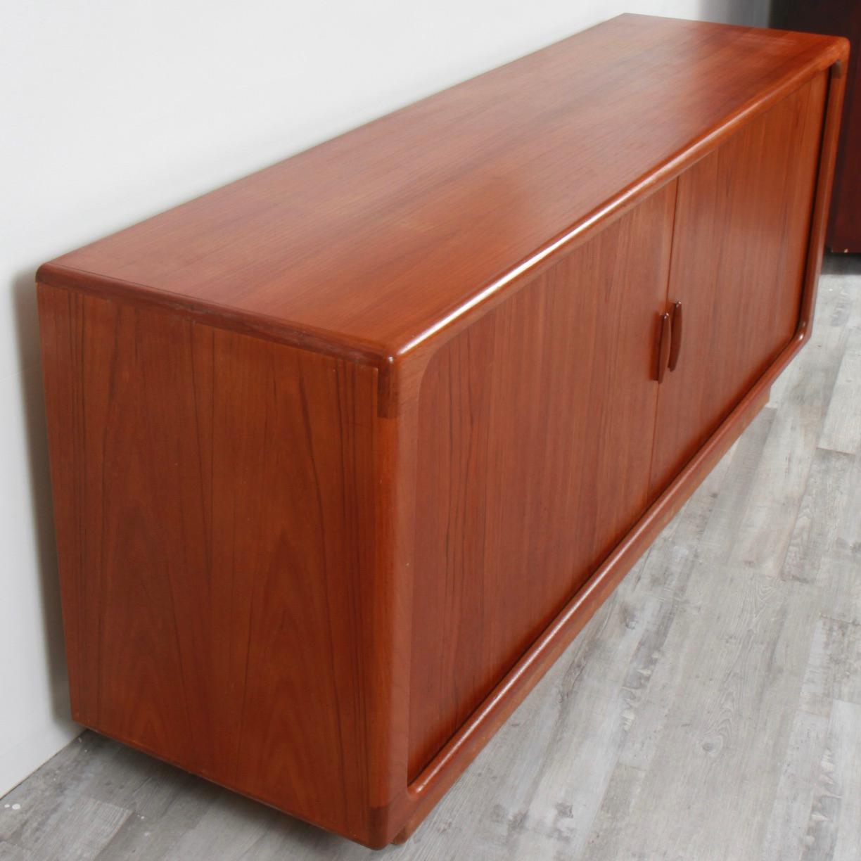 Mid-Century Modern Danish Teak Tambour Door Sideboard by Dyrlund