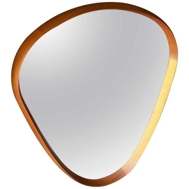 Danish Teak Teardrop Wall Mirror Vintage Mid Century Modern Pedersen Wegner For Sale At 1stdibs Check out our danish modern mirror selection for the very best in unique or custom, handmade pieces from our mirrors shops. danish teak teardrop wall mirror vintage mid century modern pedersen wegner