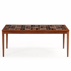 Danish Teak Tile-Top Coffee Table