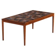 Danish Teak Tile-Top Coffee Table