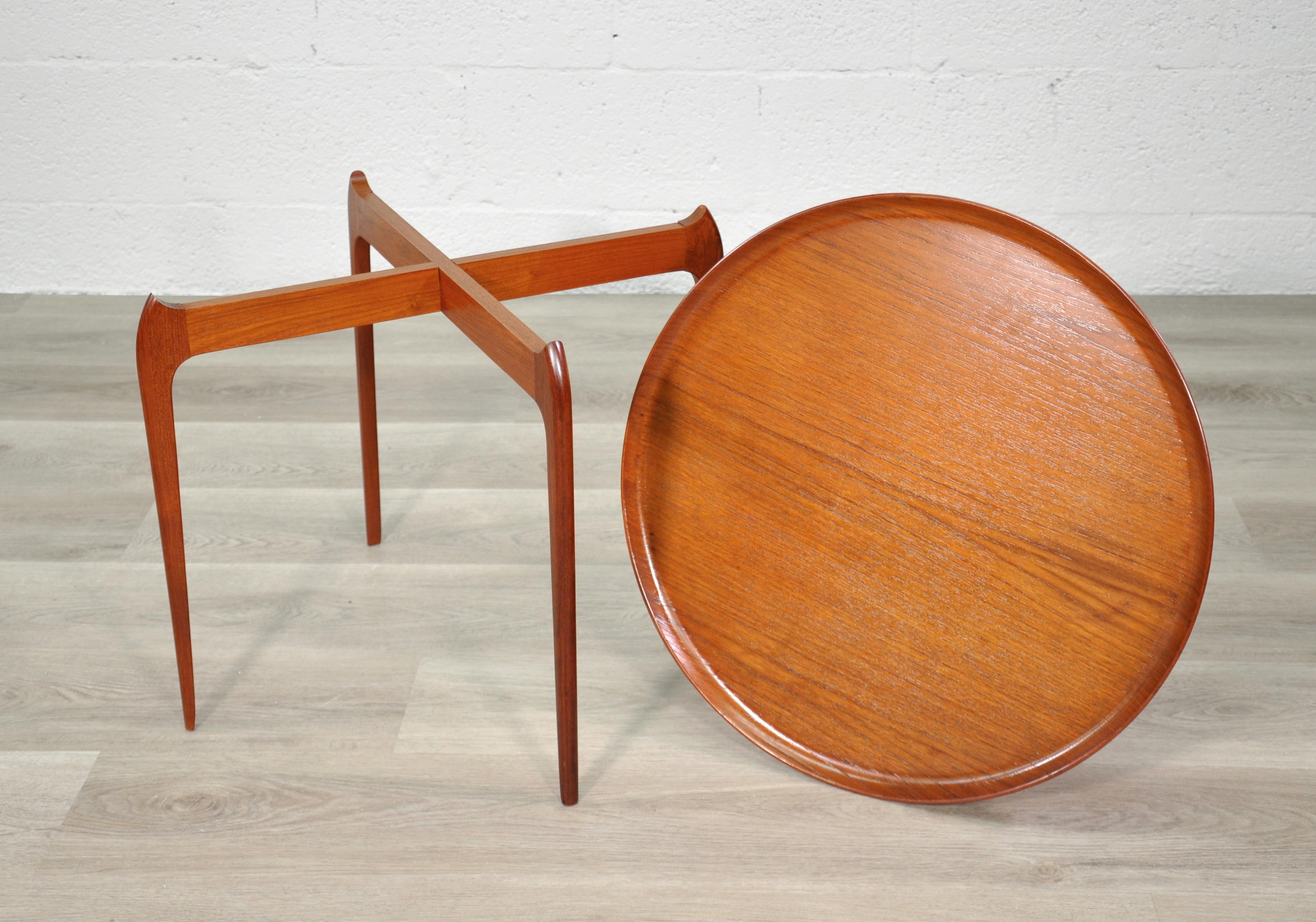 Danish Teak Tray Table by Engholm and Willumsen for Fritz Hansen, 1960s For Sale 1