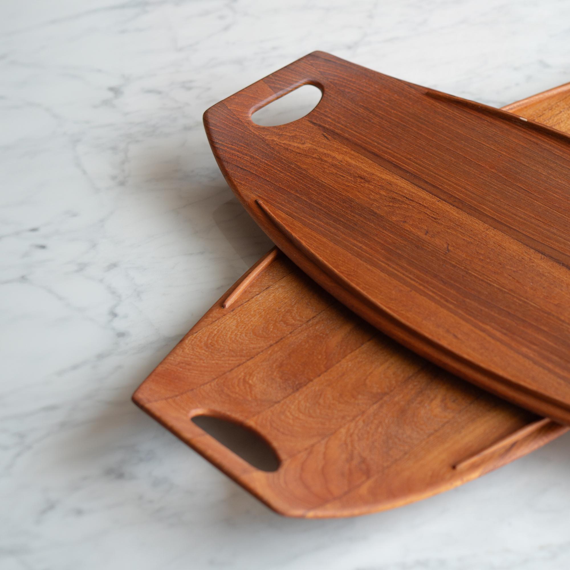 Danish Teak Trays by Jens Quistgaard for Dansk, Pair (Dänisch) im Angebot