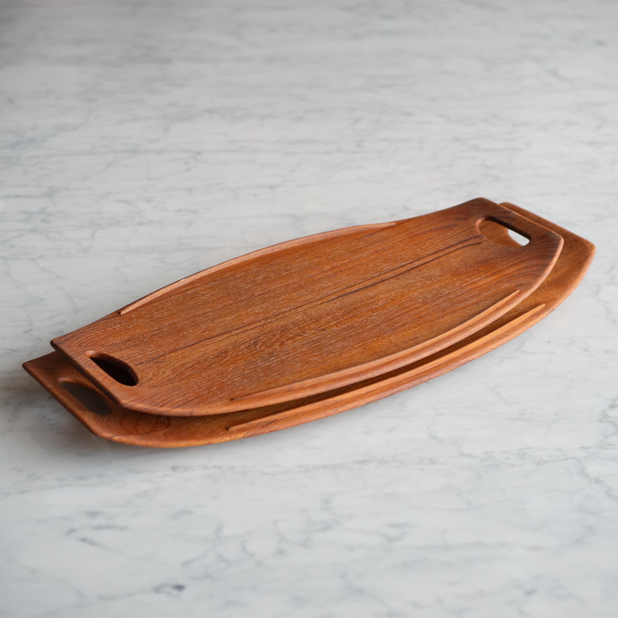 Danish Teak Trays by Jens Quistgaard for Dansk, Pair im Zustand „Gut“ im Angebot in Stamford, CT
