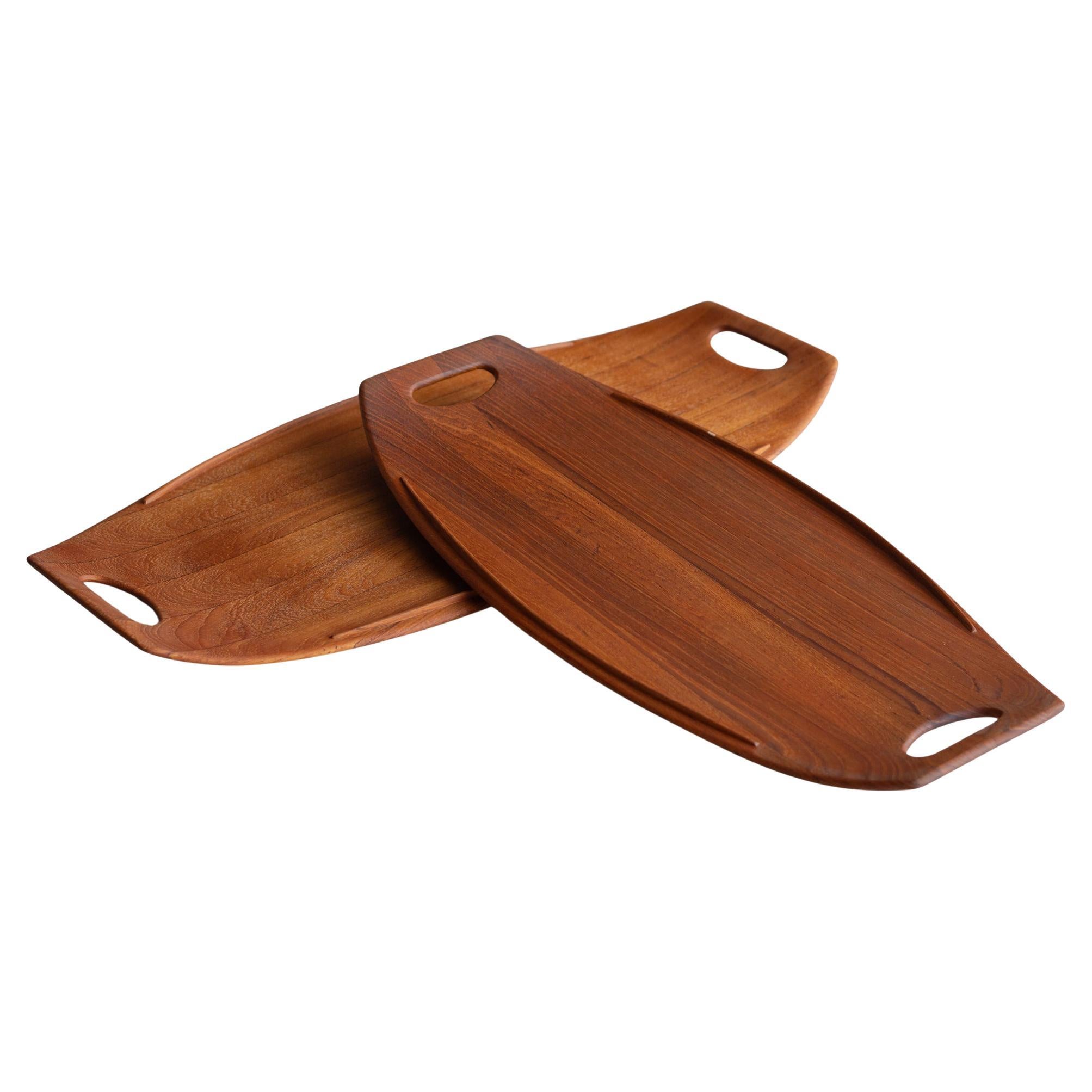 Danish Teak Trays by Jens Quistgaard for Dansk, Pair im Angebot