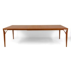 Danish Teak ‘Tree Leg’ Mid Century Extending Large Dining Table By H Sigh & Sons