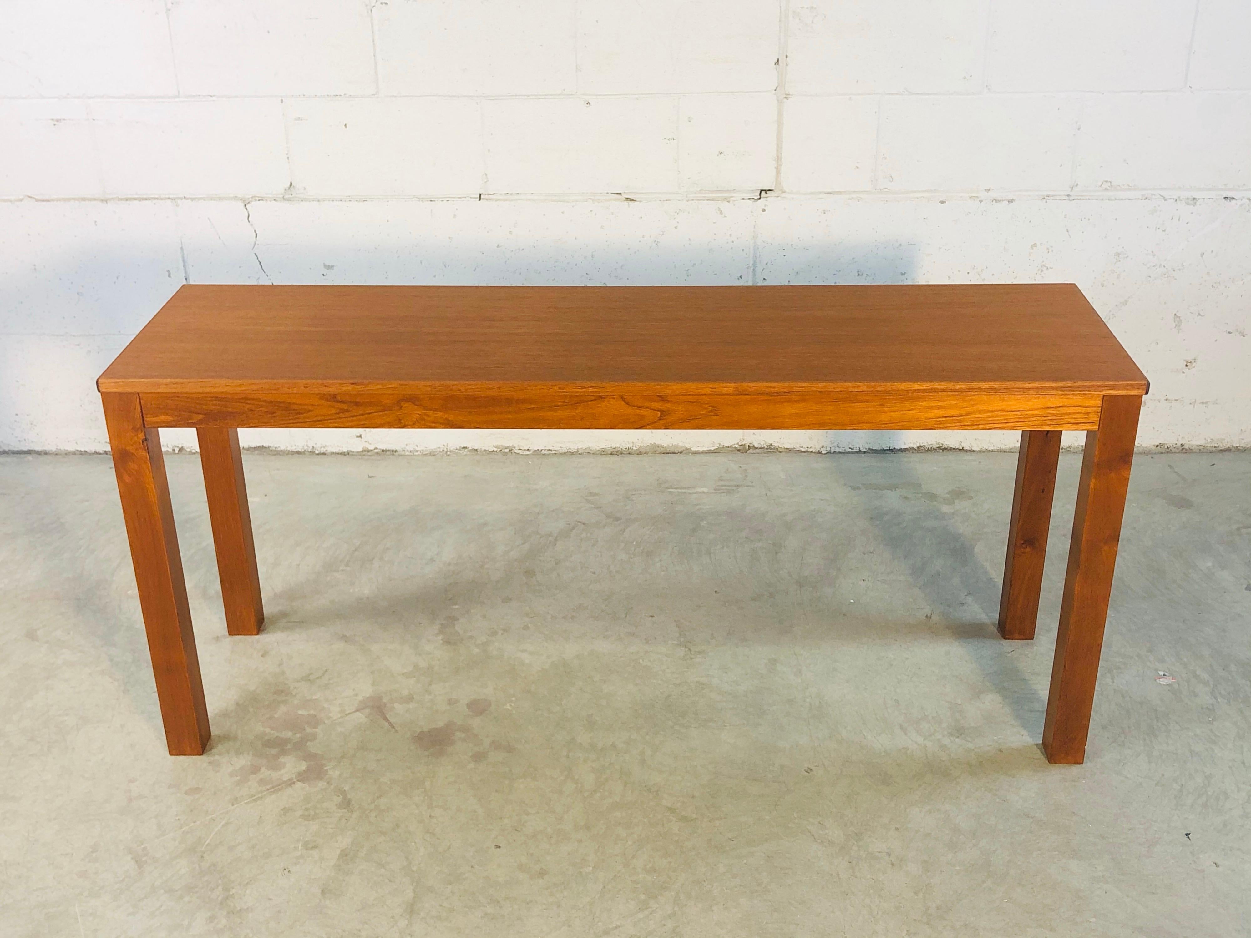 Scandinavian Modern Danish Teak Trioh Console Table For Sale