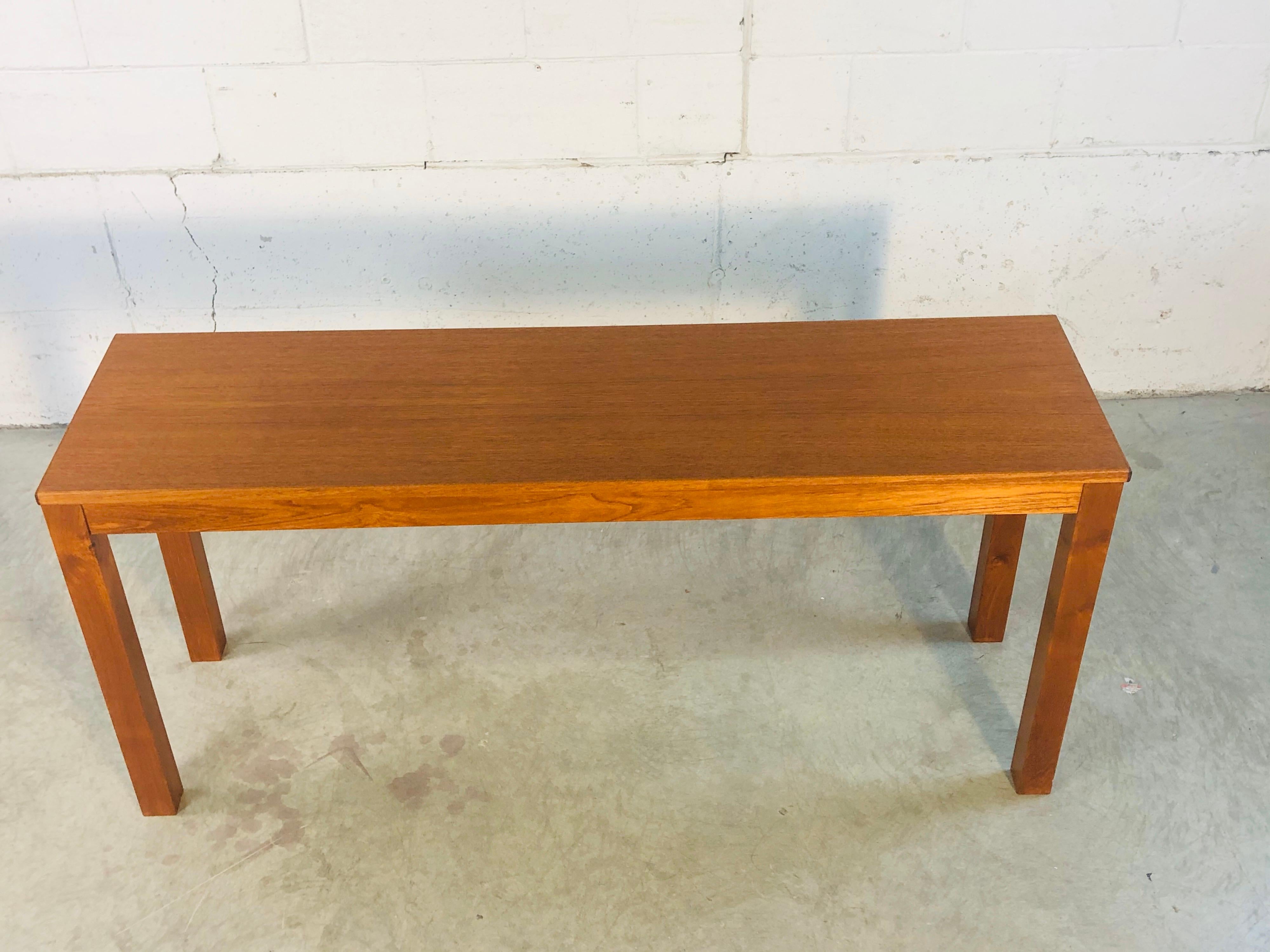 Danish Teak Trioh Console Table In Good Condition For Sale In Amherst, NH