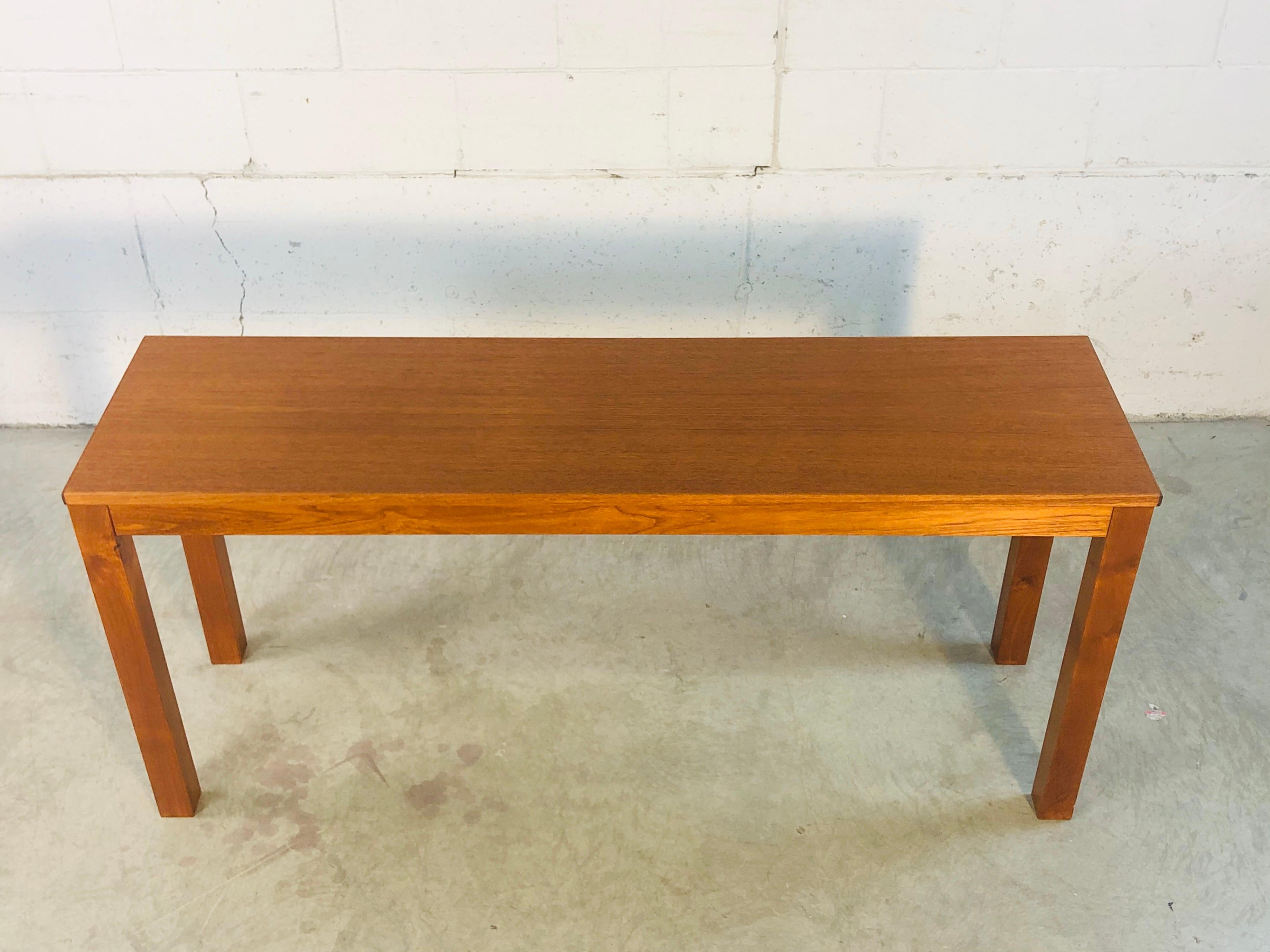 20th Century Danish Teak Trioh Console Table For Sale
