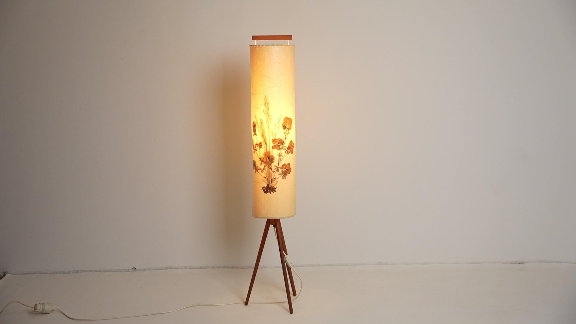 Danish Teak Tripod Floor Lamp 1960s For Sale 3