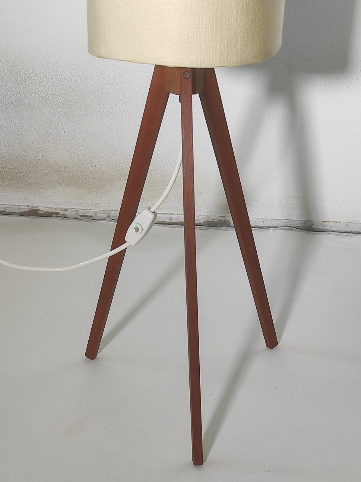 Danish Teak Tripood Floor Lamp 1950s 4