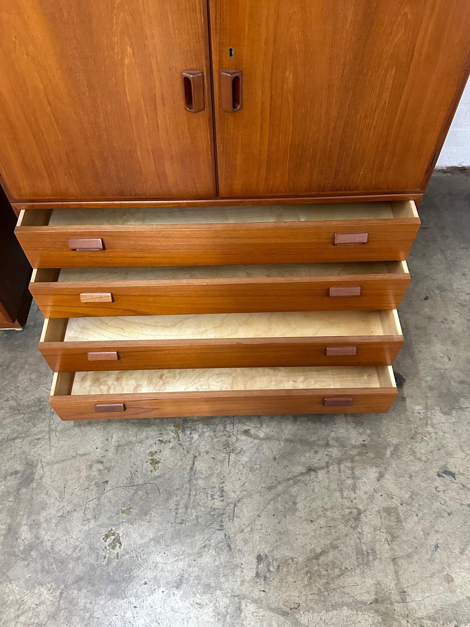 Danish Teak Two or Three Part Cabinets by Børge Mogensen- sold separately or Set For Sale 7