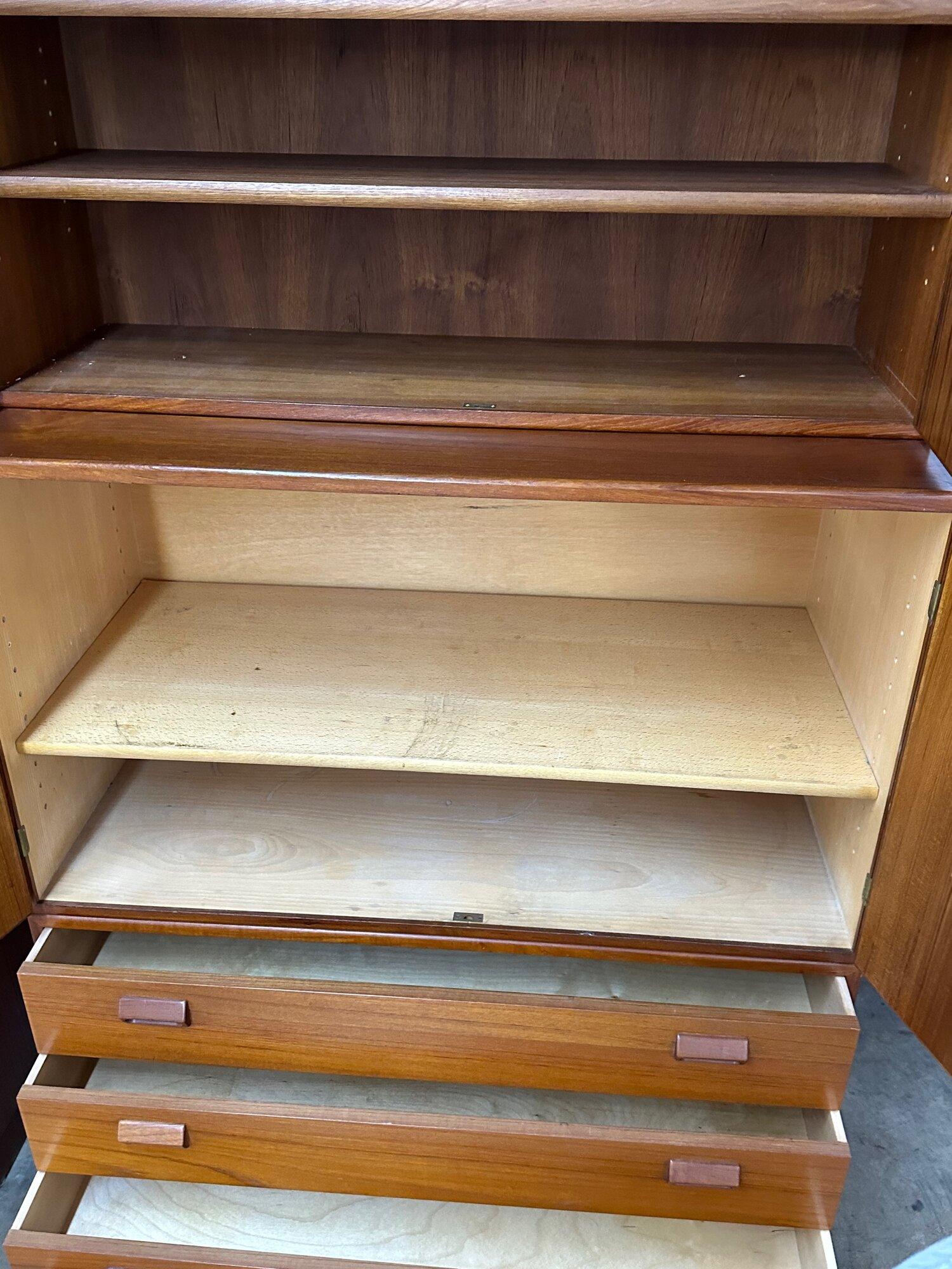 Danish Teak Two or Three Part Cabinets by Børge Mogensen- sold separately or Set For Sale 8