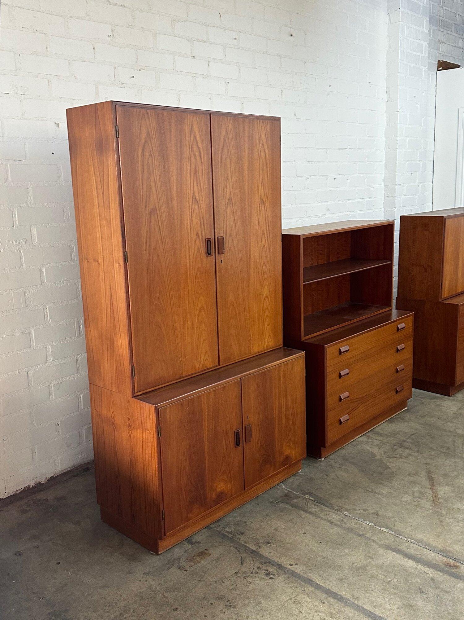 Danish Teak Two or Three Part Cabinets by Børge Mogensen- sold separately or Set For Sale 1