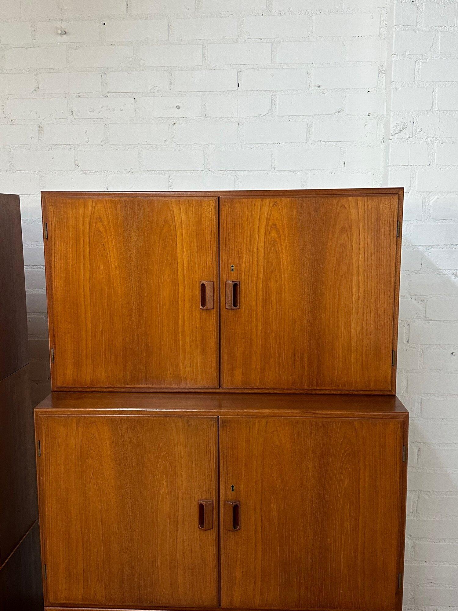 Danish Teak Two or Three Part Cabinets by Børge Mogensen- sold separately or Set For Sale 4
