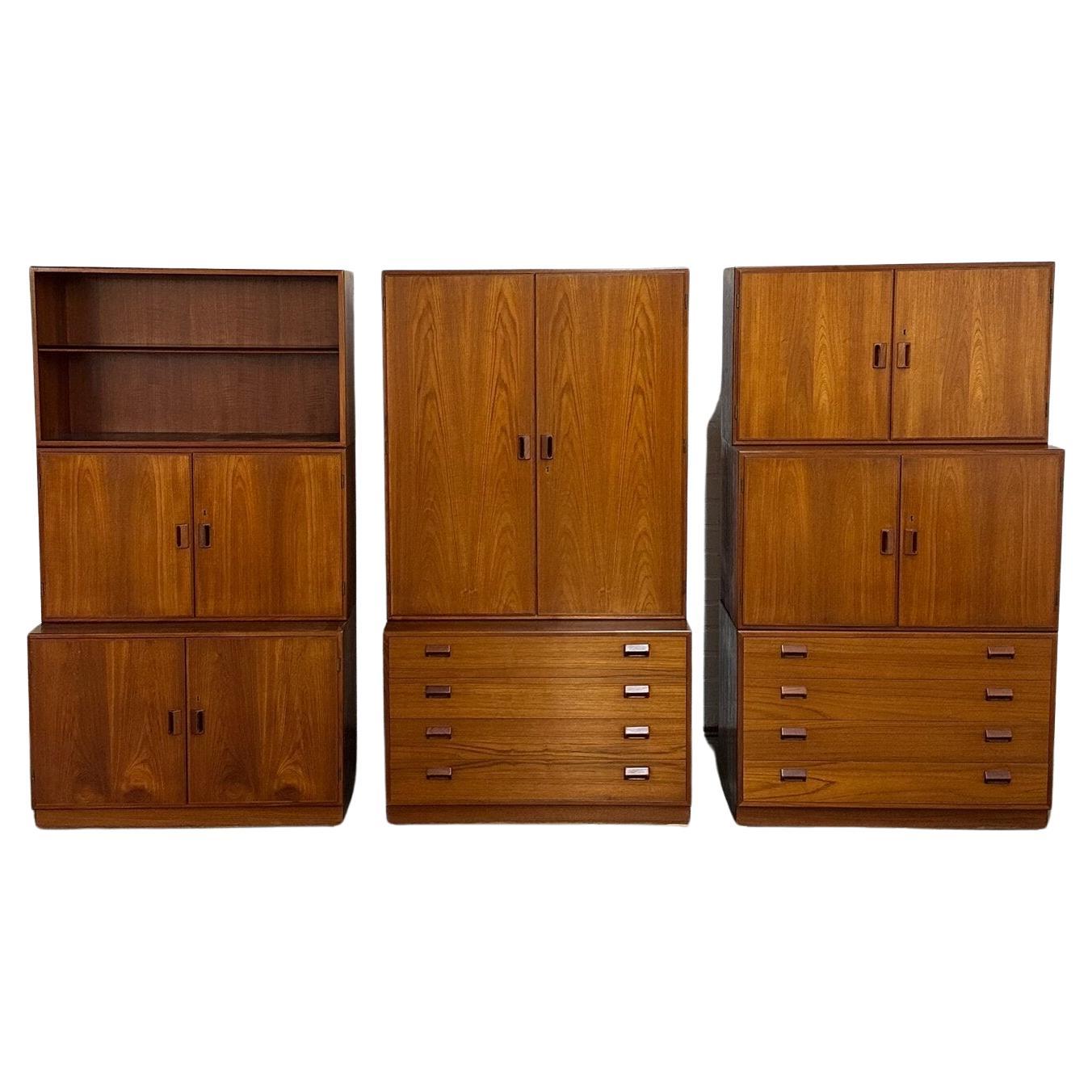 Danish Teak Two or Three Part Cabinets by Børge Mogensen- sold separately or Set