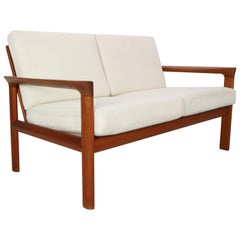 Dänisches Teak Zweisitzer Sofa "Borneo" von Sven Ellekaer für Komfort:: 1960er