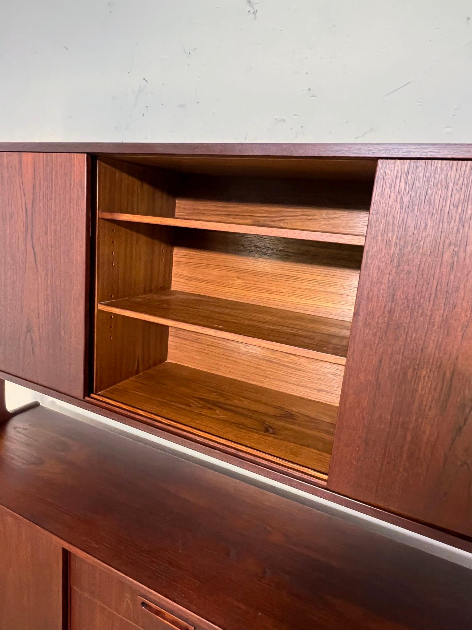 Danish Teak Two Tier Credenza in the Style of Hans Wegner, Circa 1960s 7