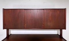 Danish Teak Two Tier Credenza in the Style of Hans Wegner, Circa 1960s