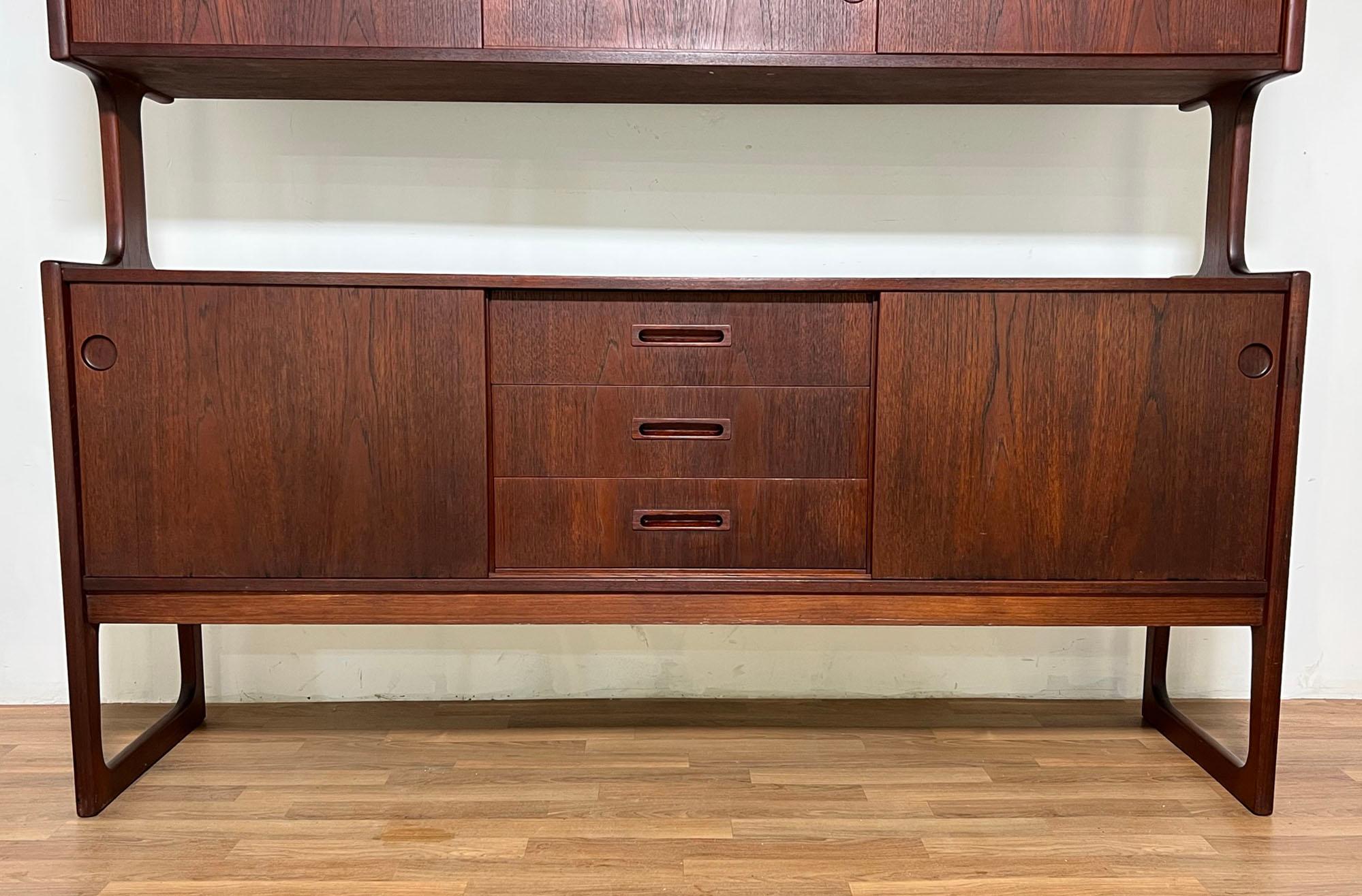 Scandinavian Modern Danish Teak Two Tier Credenza in the Style of Hans Wegner, Circa 1960s