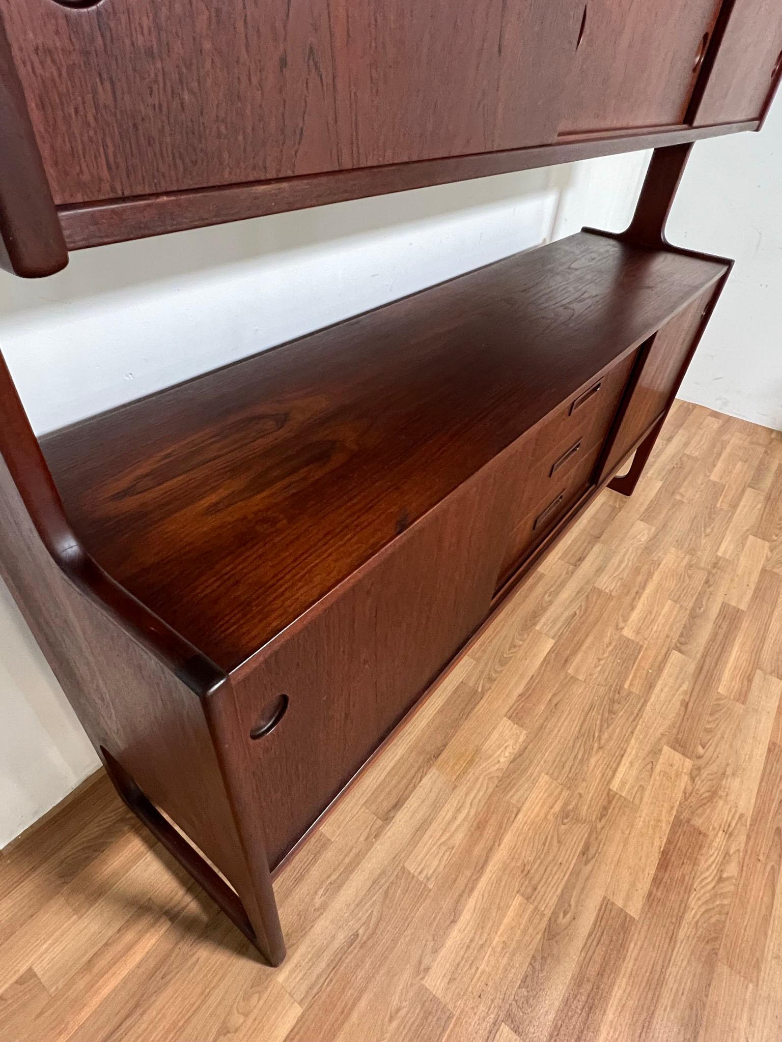 Mid-20th Century Danish Teak Two Tier Credenza in the Style of Hans Wegner, Circa 1960s
