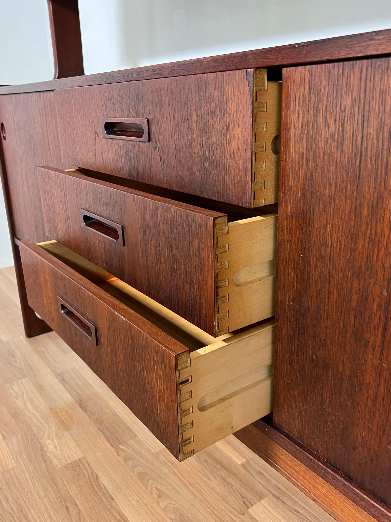 Danish Teak Two Tier Credenza in the Style of Hans Wegner, Circa 1960s 2