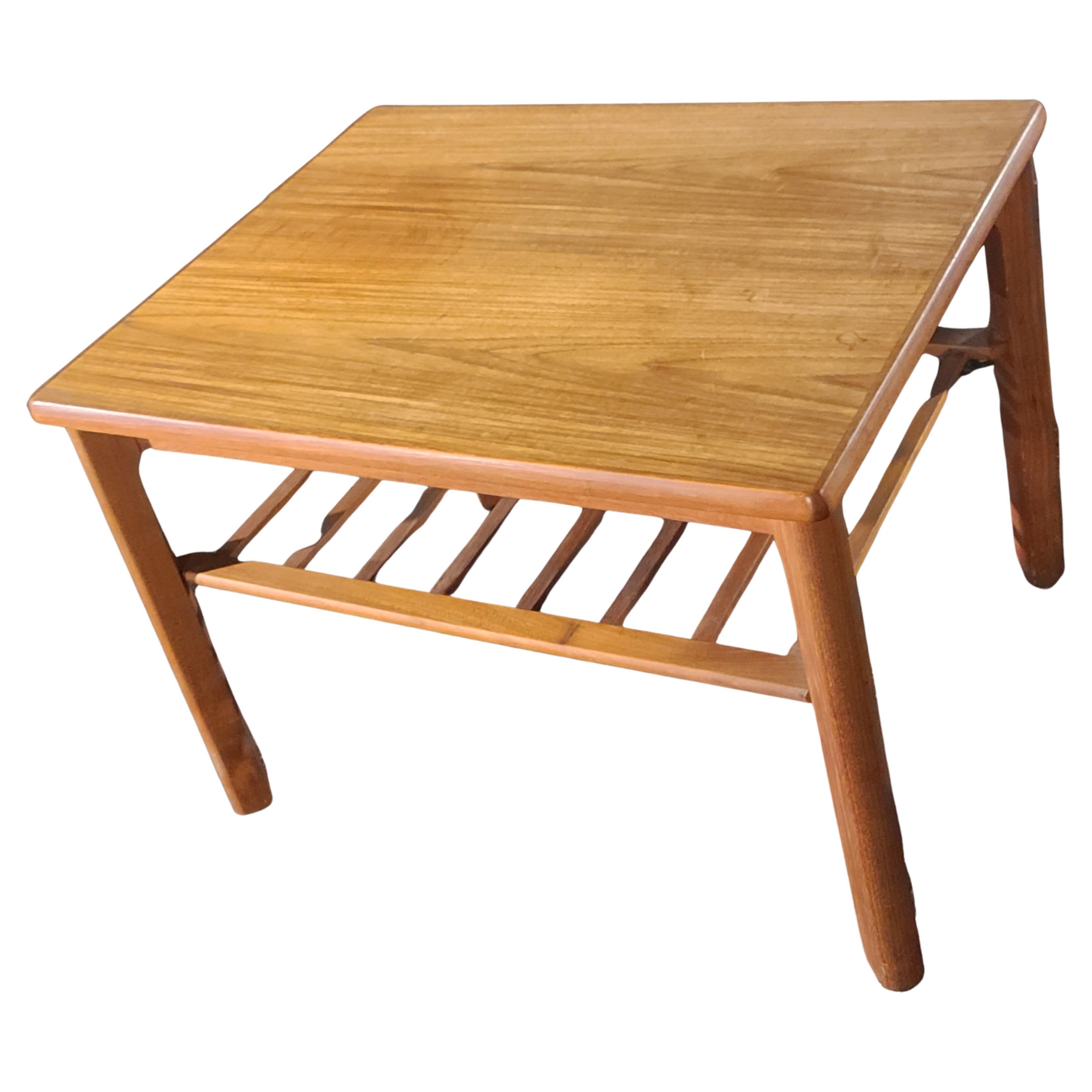 Danish Teak two tier Side Table by Toften Mobelfabrik In Good Condition In Fraser, MI