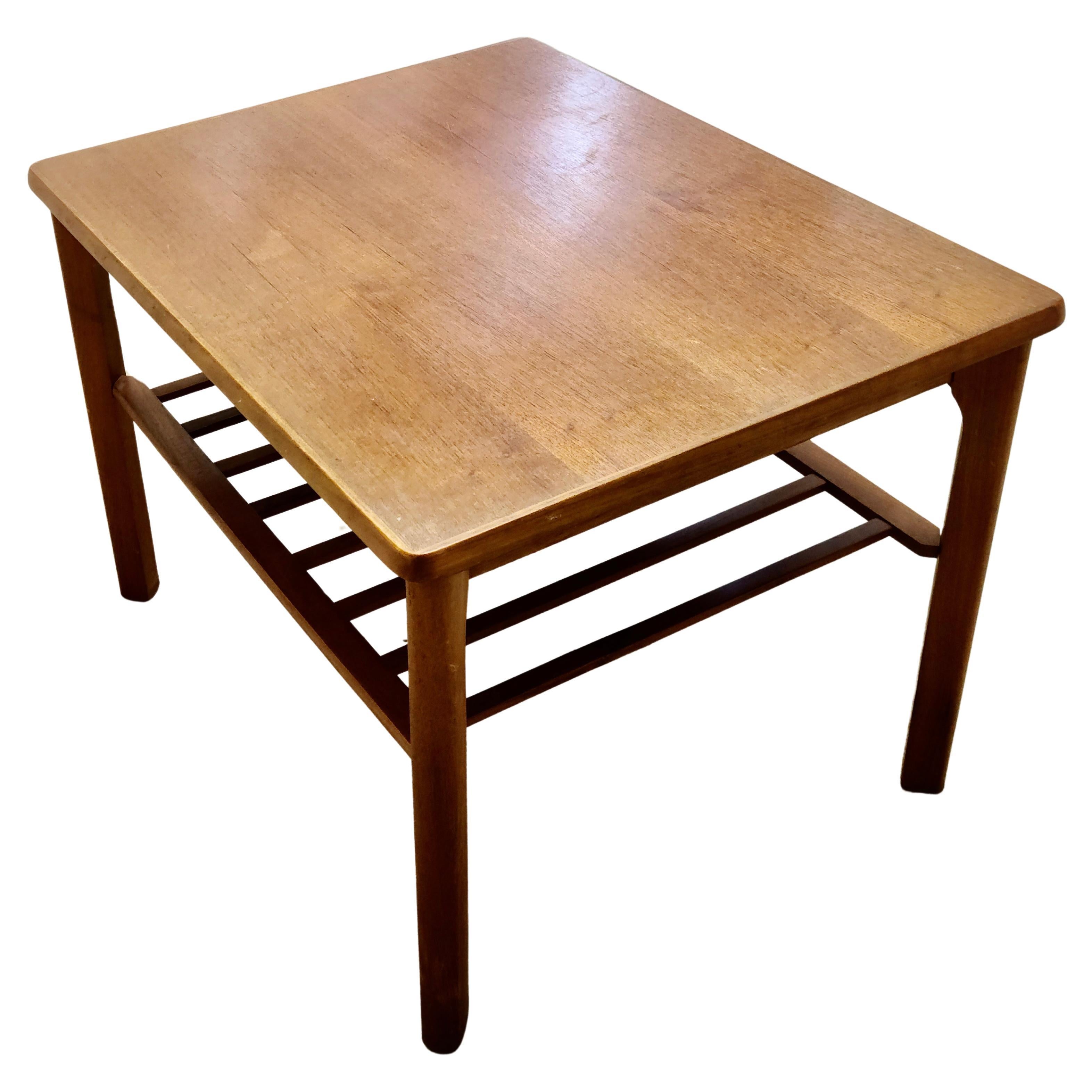 Danish Teak Two Tier Side Table by Toften Mobelfabrik For Sale