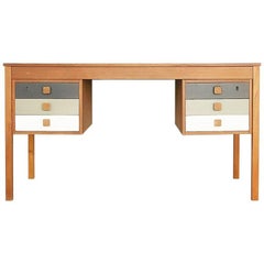 Danish Teak Veneer Desk with Drawers from Domino Møbler, 1960s
