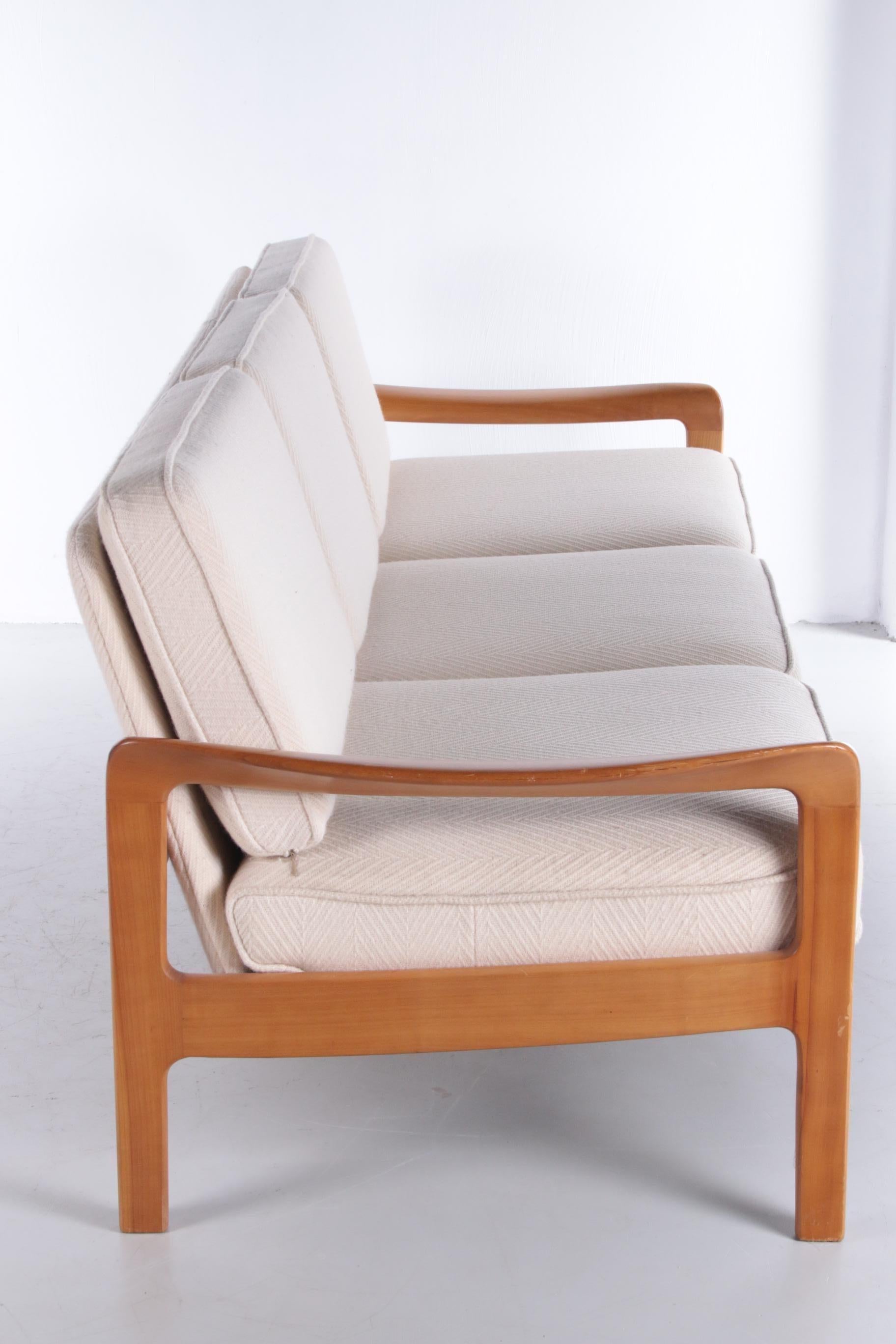 Danish Teak Vintage 3 Seat Sofa by Ole Wanscher, 1960s In Good Condition In Oirlo, LI