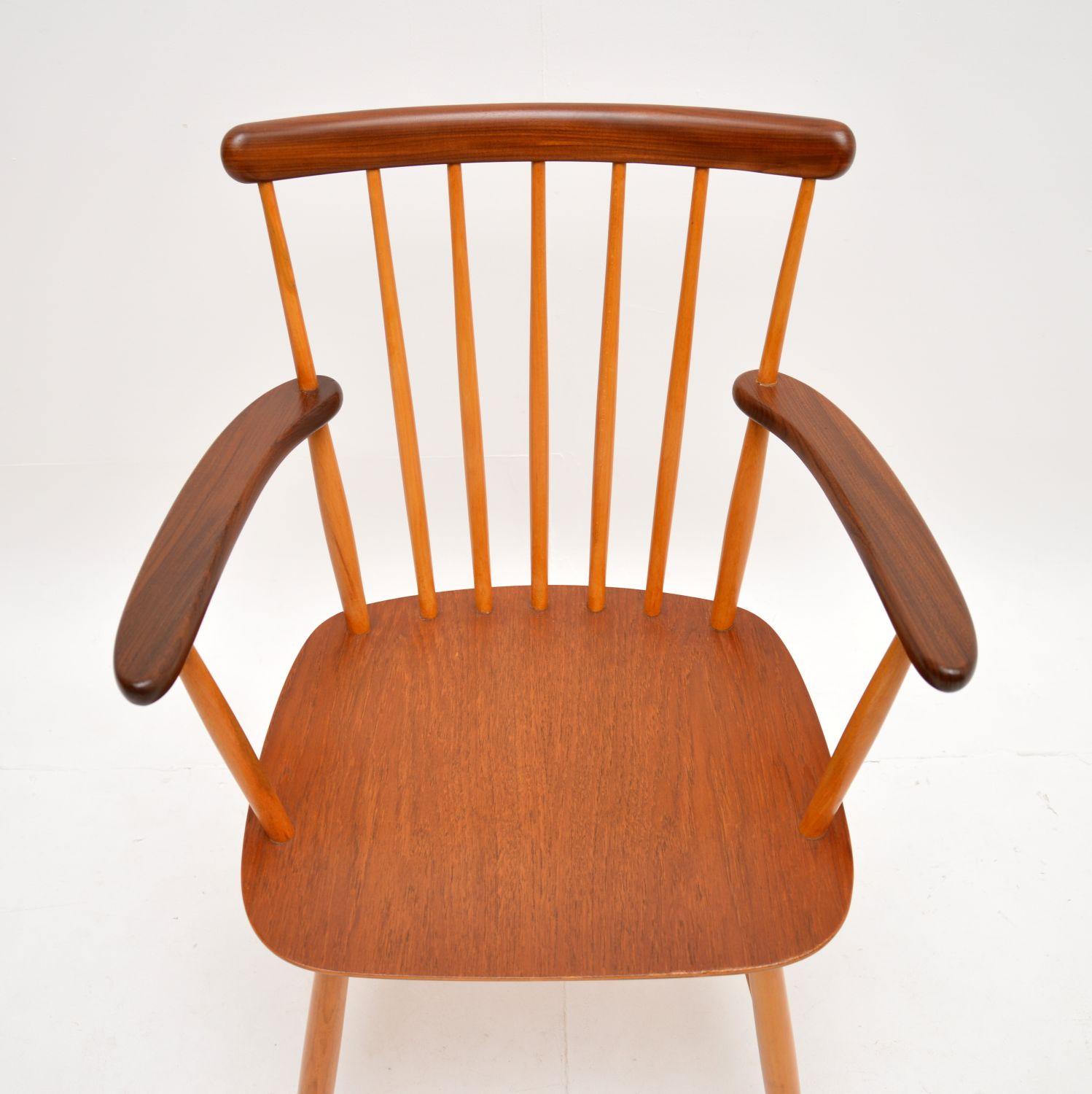 Mid-Century Modern Danish Teak Vintage Desk Chair For Sale