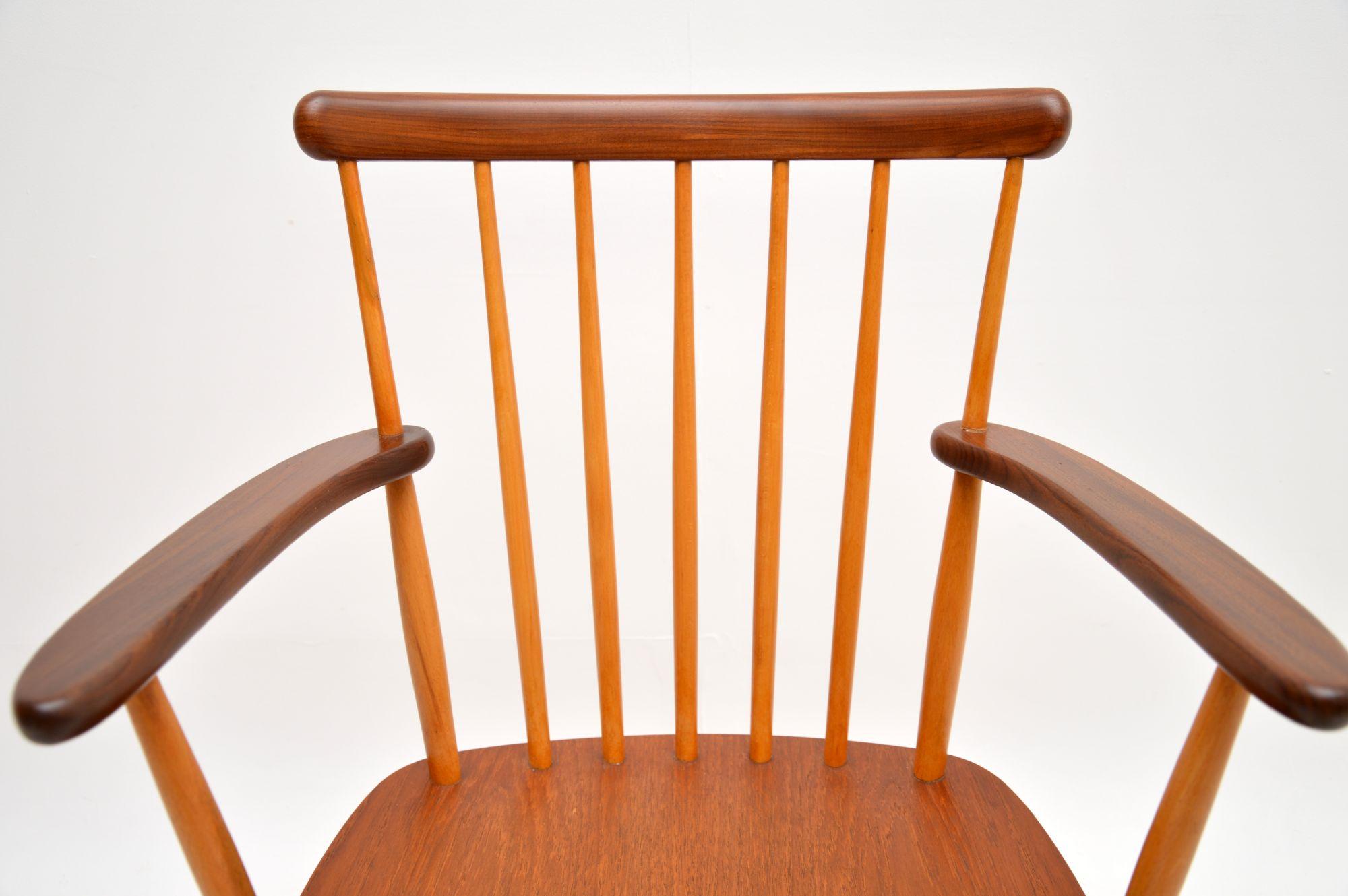 Danish Teak Vintage Desk Chair In Good Condition For Sale In London, GB