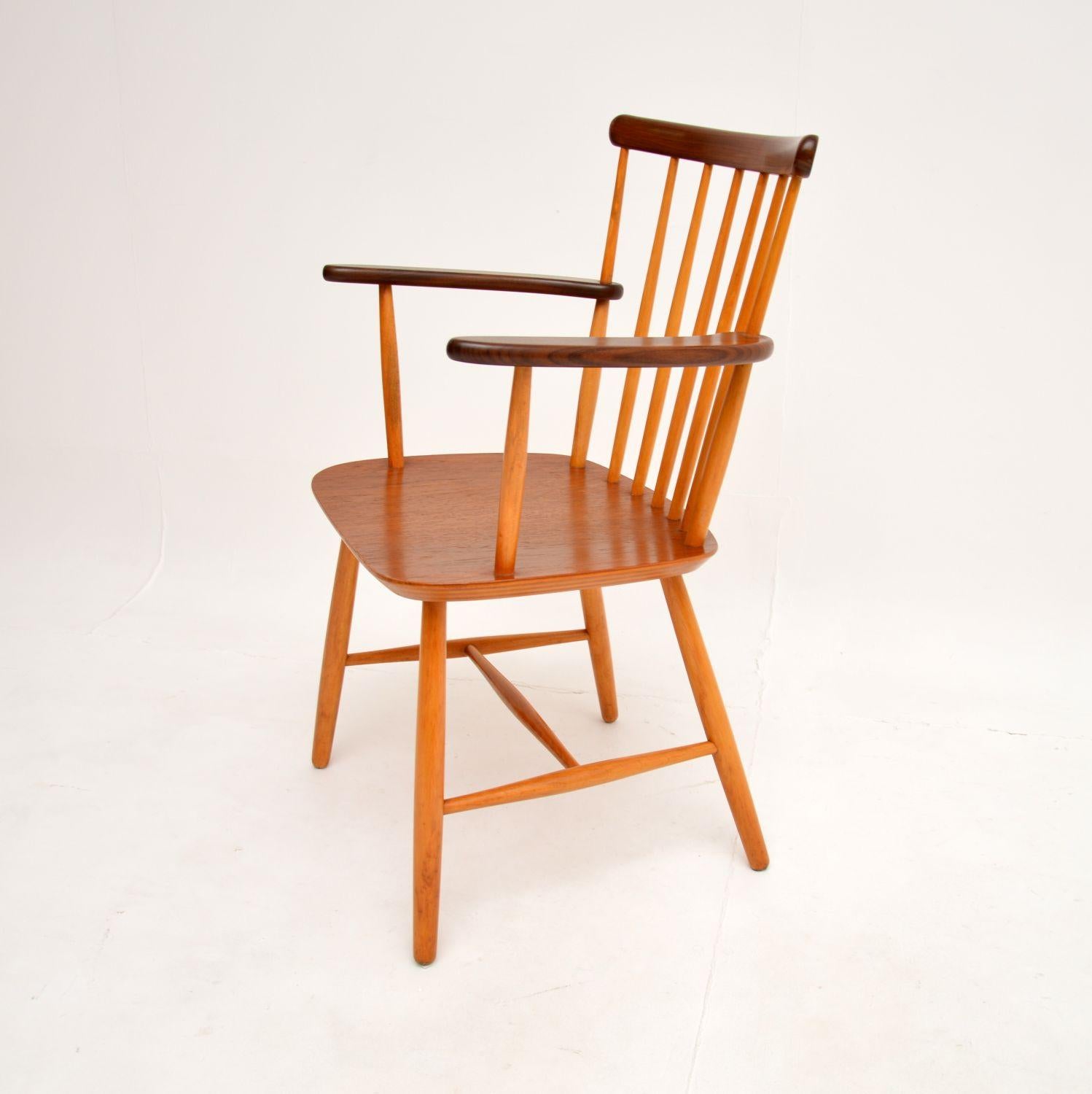 Mid-20th Century Danish Teak Vintage Desk Chair For Sale