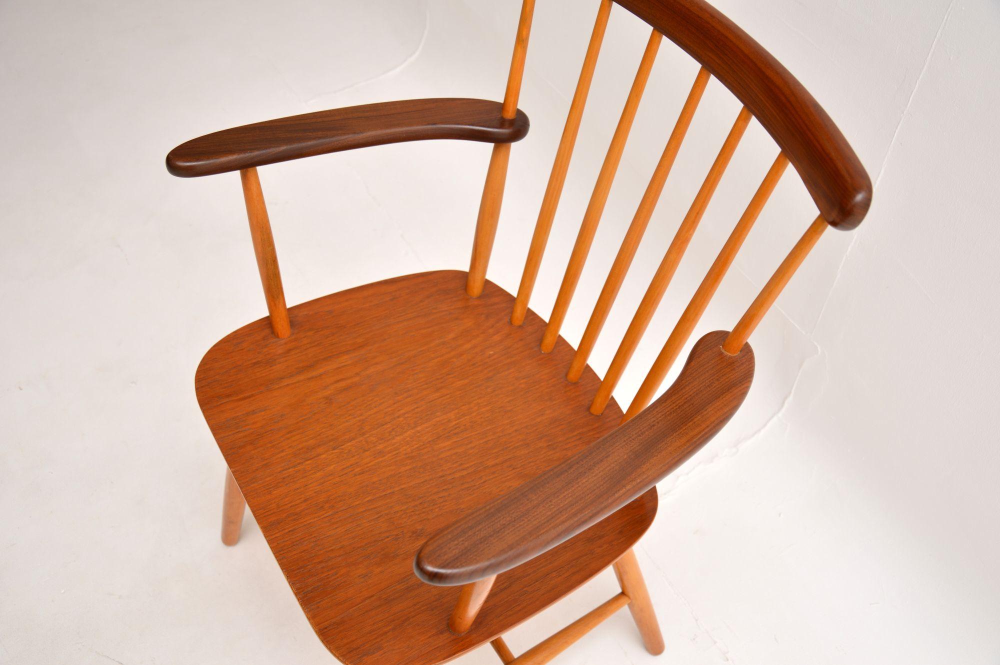 Danish Teak Vintage Desk Chair For Sale 3