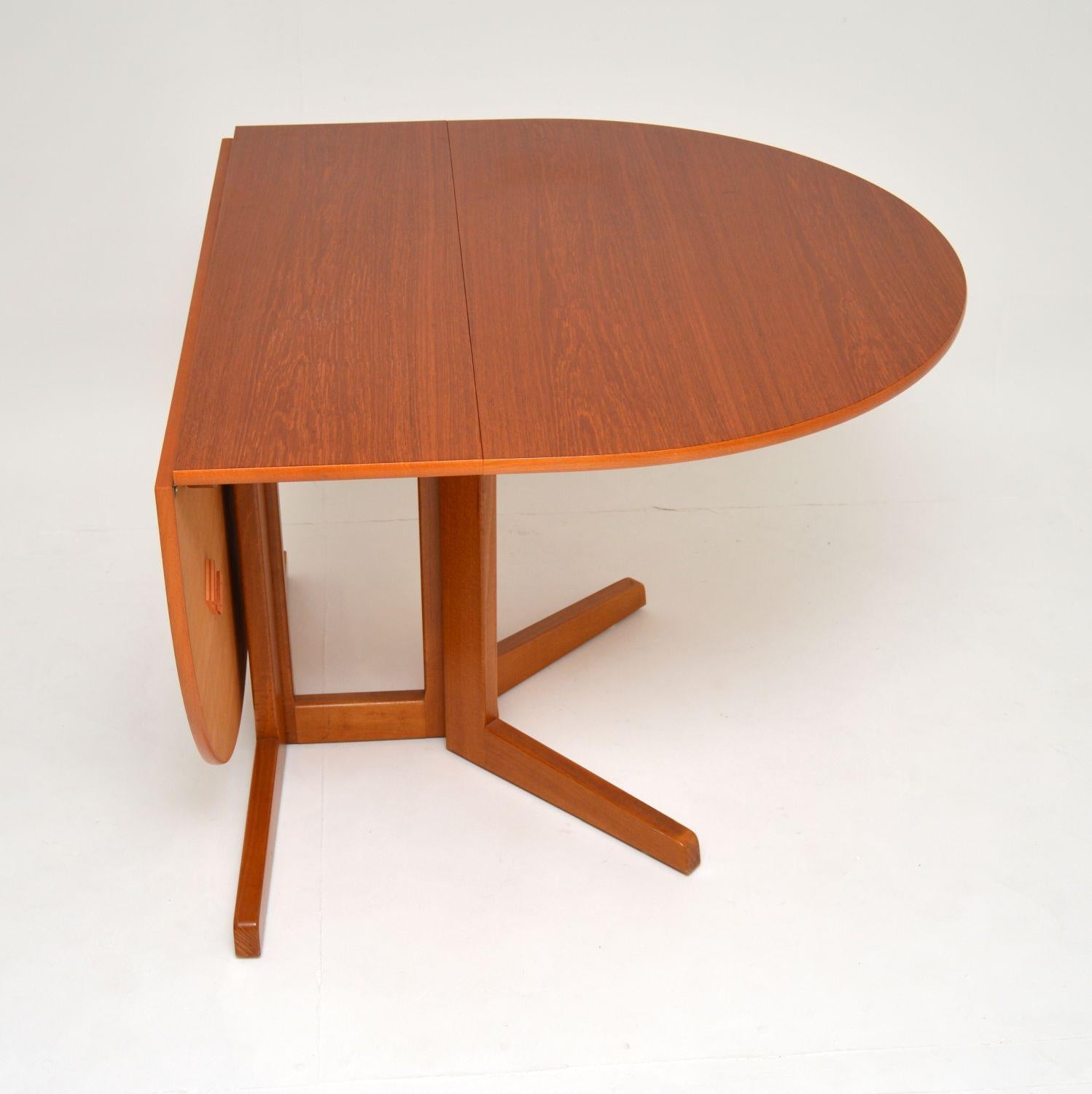 Danish Teak Vintage Drop Leaf Dining Table at 1stDibs